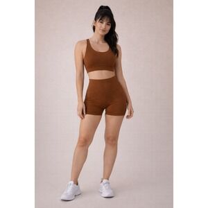 Lululemon Wunder Train High Rise Shorts 8" Brown Women's Size 12